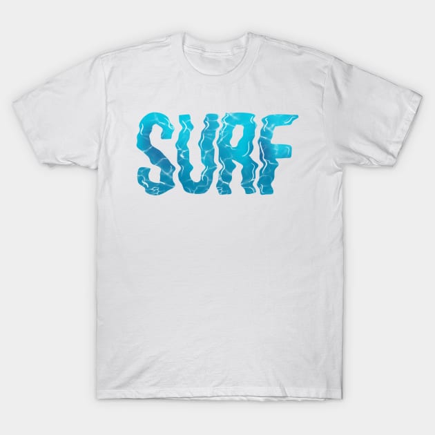 SURF Graphic Typographic T-Shirt by SusanaDesigns